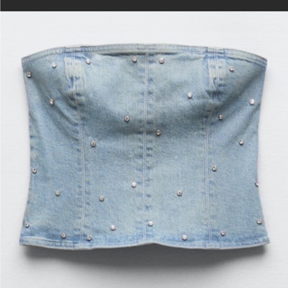 Zara limited edition rhinestone corset top. - Picture 2 of 5